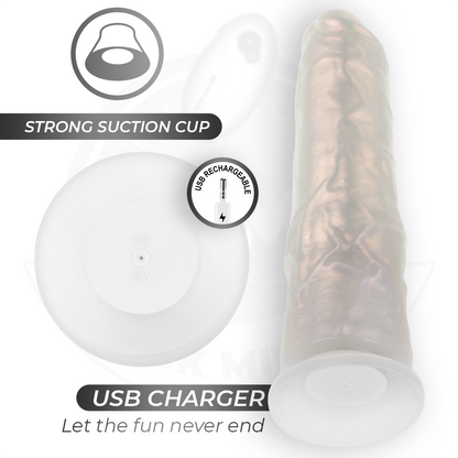 COCK MILLER - DILDO CON VENTOSA, LUCI E VIBRAZIONE CON TELECOMANDO BIANCO 20,5 CM