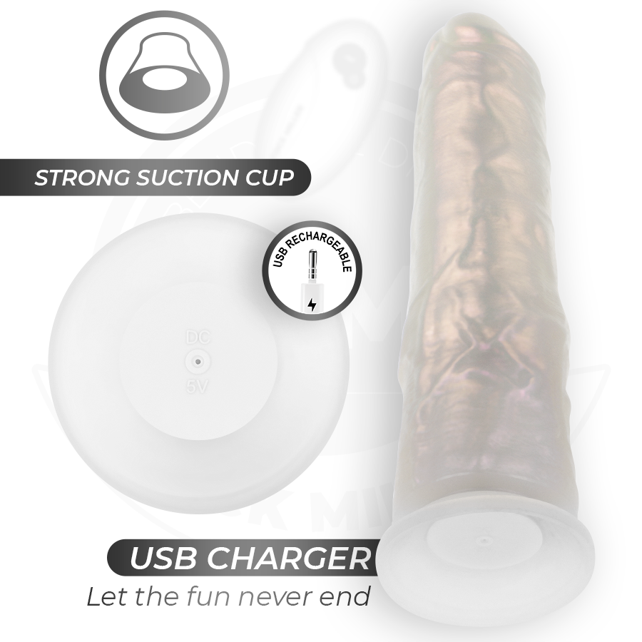 COCK MILLER - DILDO CON VENTOSA, LUCI E VIBRAZIONE CON TELECOMANDO BIANCO 21,5 CM