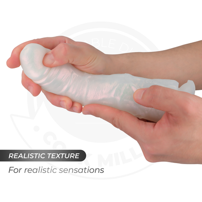 COCK MILLER - DILDO CON VENTOSA, LUCI E VIBRAZIONE CON TELECOMANDO BIANCO 19,5 CM