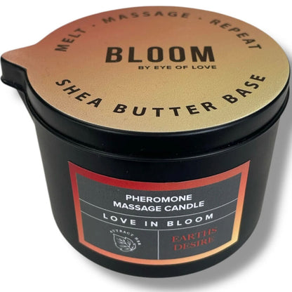 EYE OF LOVE - BLOOM CANDELA DA MASSAGGIO SATIVA EARTHS DESIRE 150 ML
