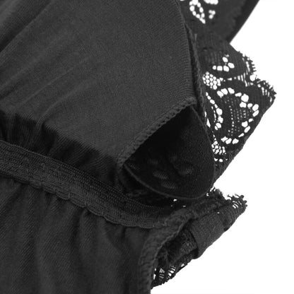 SUBBLIME - ORSACCHIOTTO CON DETTAGLI IN PIZZO FLOREALE NERO L/XL