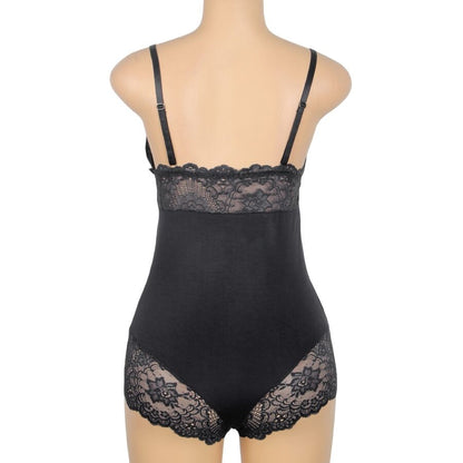 SUBBLIME - ORSACCHIOTTO CON DETTAGLI IN PIZZO FLOREALE NERO L/XL