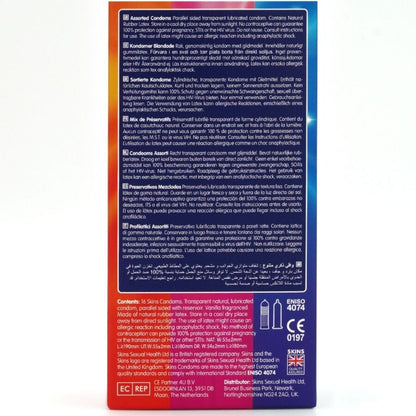 SKINS - CONFEZIONE ASSORTITA DI PREMIUM CONSERVANTI 16 PEZZI