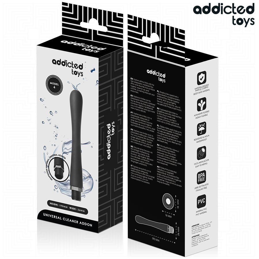 ADDICTED TOYS - PULITORE ANALE CON ADATTATORE UNIVERSALE MODELLO 4
