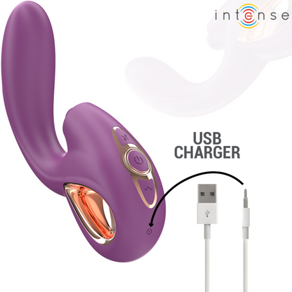 INTENSE - LALI VIBRATORE MULTIFUNZIONE PUNTO G TAPPING & THRUST & VIBRATION VIOLA