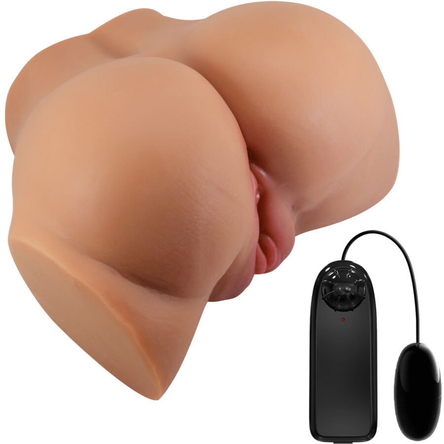 CRAZY BULL - VIBRATORE EMILIA ASS CON VAGINA E ANO REALISTICI, TELECOMANDO IN CARNE