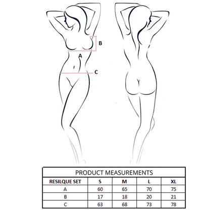 PASSION - RESILQUE REGGISENO + PERIZOMA ROSSO POMODORO L/XL