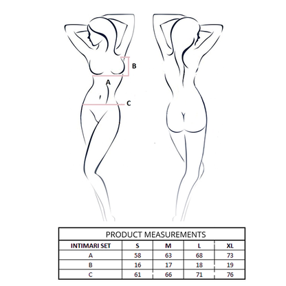 PASSION - INTIMARI REGGISENO + SLIP NERO L/XL