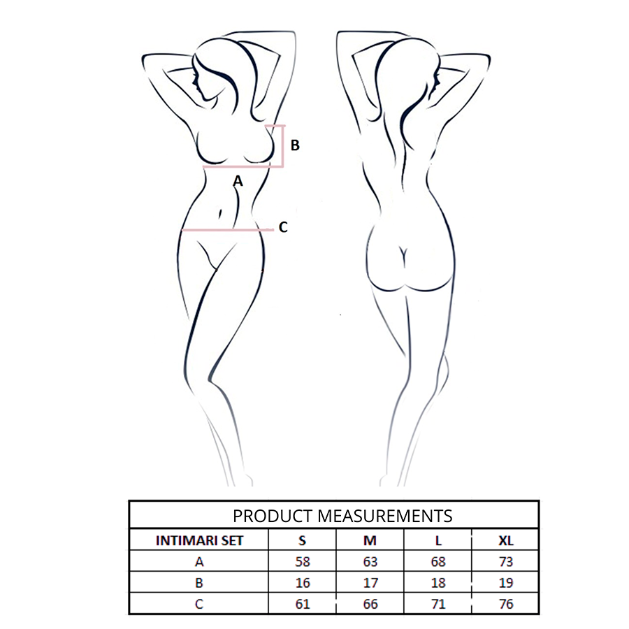 PASSION - INTIMARI REGGISENO + SLIP ROSA L/XL