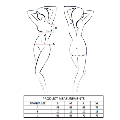 PASSION - TIVOLEA REGGISENO + PERIZOMA MISTY ROSE S/M