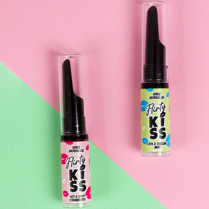 SECRETPLAY - GEL PER BACI CIVATRICI CON EFFETTI SESSUALI ORALI FRAGOLA E MENTA 2 x 8 GR