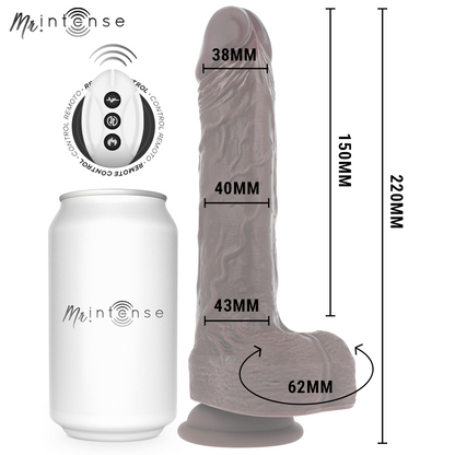 MR INTENSE - MATT REALISTICO MULTIFUNZIONE CON VIBRAZIONE SU E GIÙ TELECOMANDO 22 CM -O- 4 CM