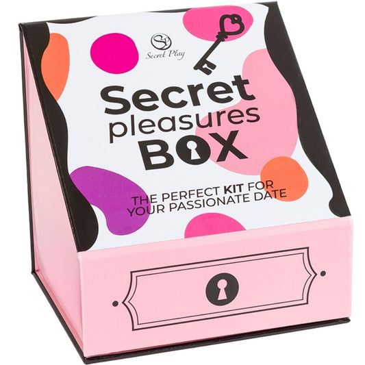 SECRET PLAY - PLEASURES BOX PER COPPIE: DADI + PROIETTILE VIBRANTE + PENNA CON PIUMA