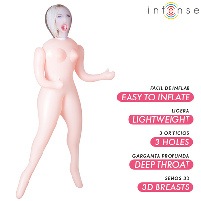INTENSE DOLLS - BAMBOLA GONFIABILE INGRID CON TRE ORIFIZI