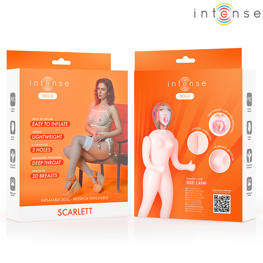 INTENSE DOLLS - SCARLETT BAMBOLA GONFIABILE CON TRE ORIFIZI