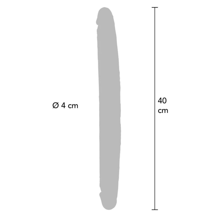 GET REAL - DILDO IN SILICONE A DOPPIA ESTREMITÀ CARAMELLO 40 CM