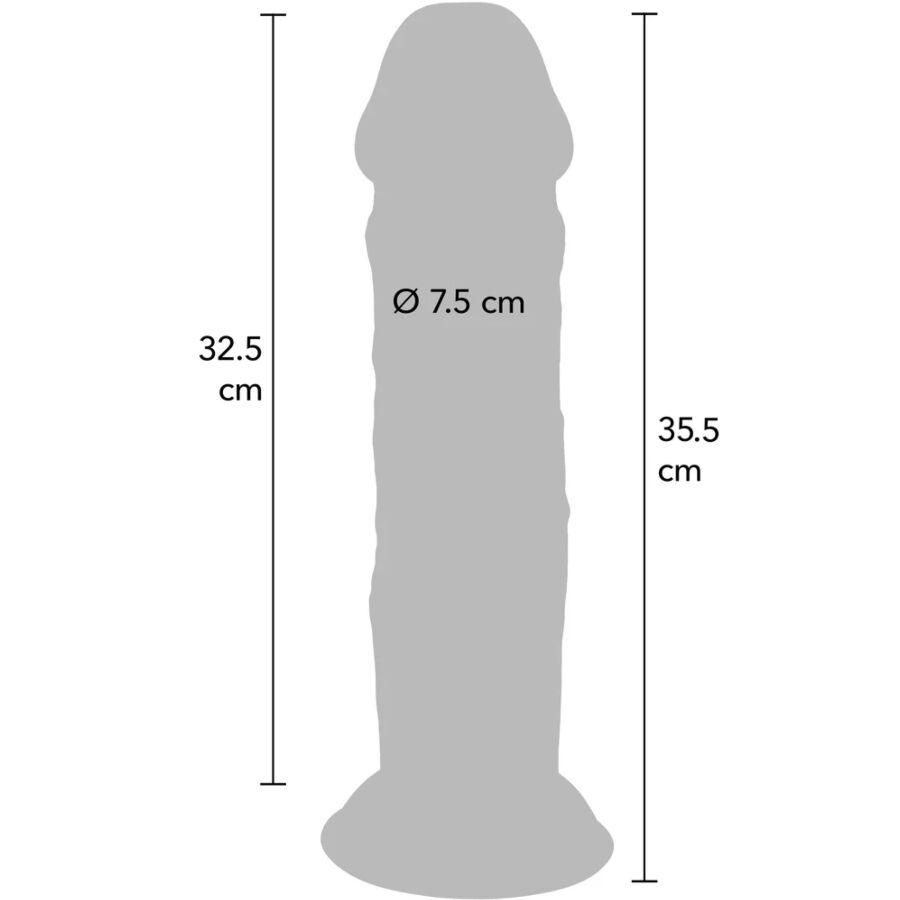 GET REAL - DONG DELUXE IN TPE A DOPPIA DENSITÀ 35,5 CM