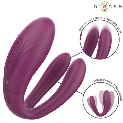 INTENSE - STIMOLATORE A MORSETTO CON VIBRAZIONE E TAPPING SANDRA CON TELECOMANDO