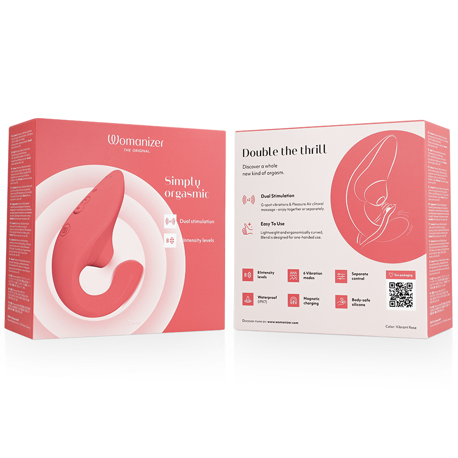 WOMANIZER - VIBRATORE STIMOLATORE CONIGLIO BLEND VIBRANT ROSE