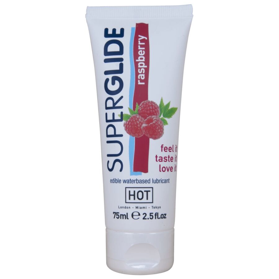 HOT - SUPERGLIDE LUBRIFICANTE COMMESTIBILI A BASE D'ACQUA LAMPONE 75 ML