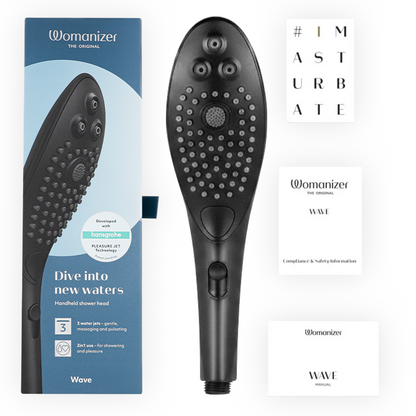 WOMANIZER - SOFFIONE DOCCIA STIMOLANTE CLITORIDEO WAVE NERO