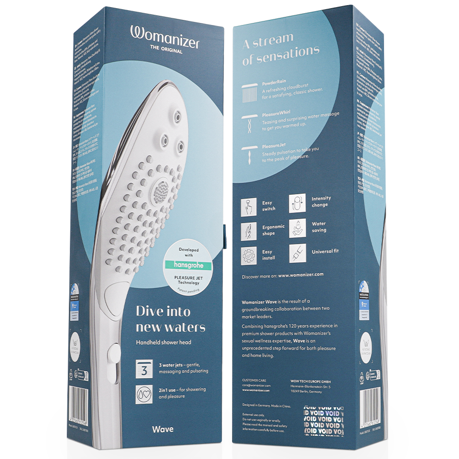 WOMANIZER - SOFFIONE DOCCIA STIMOLANTE CLITORIDEO WAVE CROMATO