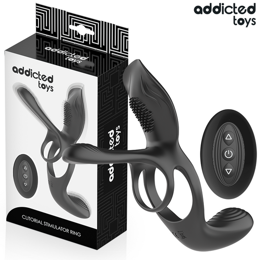 ADDICTED TOYS - DOPPIO ANELLO PER PENE CON STIMOLATORE CLITORIDEO