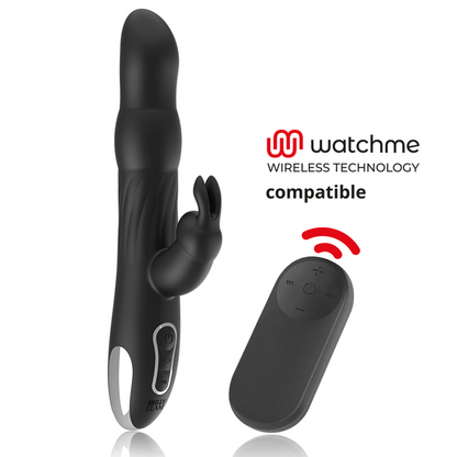 BRILLY GLAM - MOEBIUS VIBRATORE RABBIT E ROTATORE + TELECOMANDO WATCHME