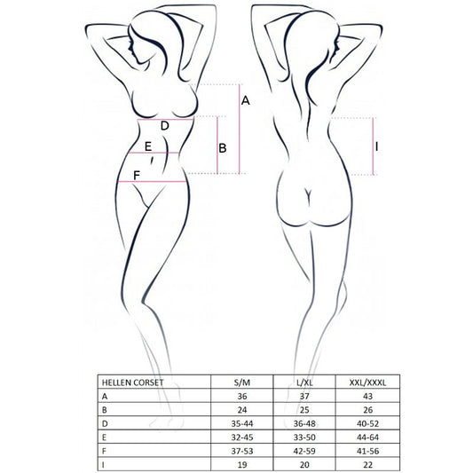 PASSION - WOMAN HELLEN CORSETTO NERO TAGLIA L/XL