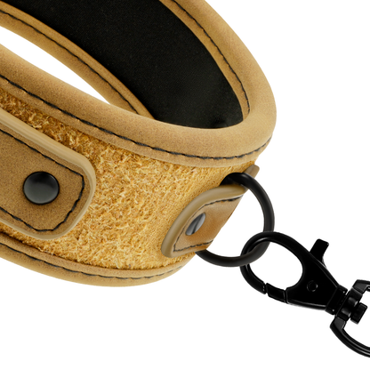 FETISH SUBMISSIVE ORIGIN - COLLANA A CATENA RIVESTITA IN NEOPRENE
